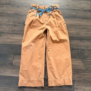 FREE PEOPLE Wide Leg Ribbon Belt Ankle Pants Sz 2 NEW $140!!